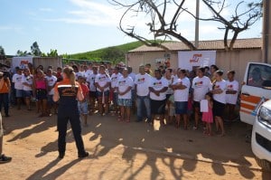 Simulação de desastres com a população. Foto: Divulgação