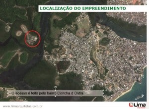 A ilha, que já foi comprada há 20 anos, fica na reserva Concha D´Ostra. Foto: Lima Arquitetas