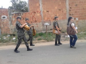 Soldados e gentes devem visitar cerca de 1600 domicílios durante o dia. Foto: João Thomazelli/Portal 27