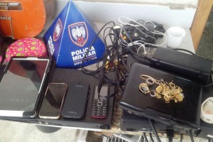 O material roubado foi encontrado na casa de um suspeito. Foto: divulgação