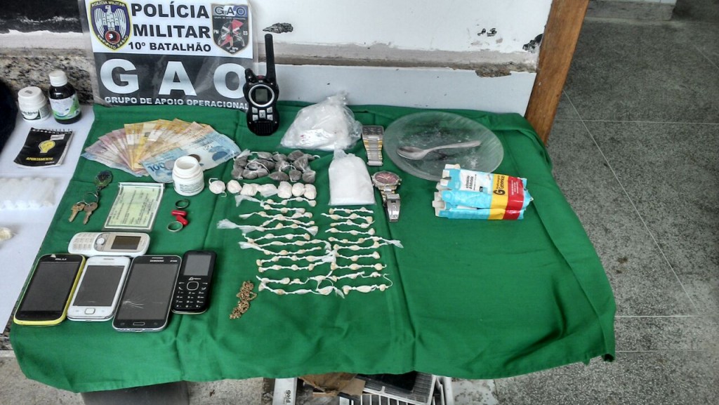 Crack, maconha e cocaína foi apreendido na operação de hoje. Foto: divulgação